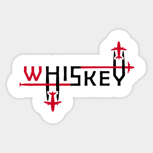 WHISKEY Aviation Phonetic Alphabet Pilot Airplane Sticker